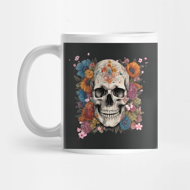 Skull with flowers by Studio468